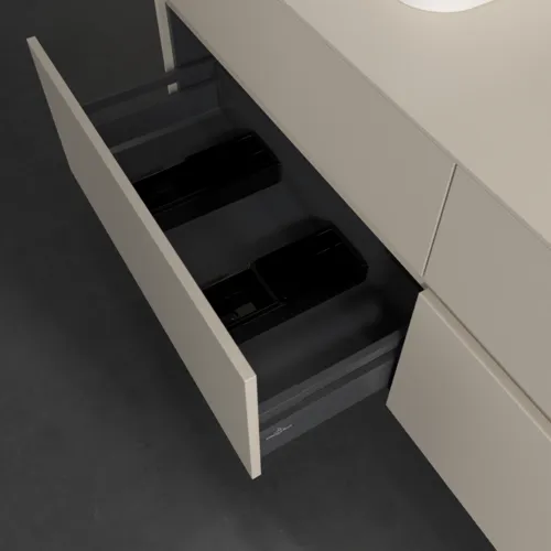 Bild von VILLEROY BOCH Collaro Waschbeckenunterschrank, mit Beleuchtung, 4 Auszüge, 1600 x 548 x 500 mm, Cashmere Grey / Cashmere Grey #C107B0VN