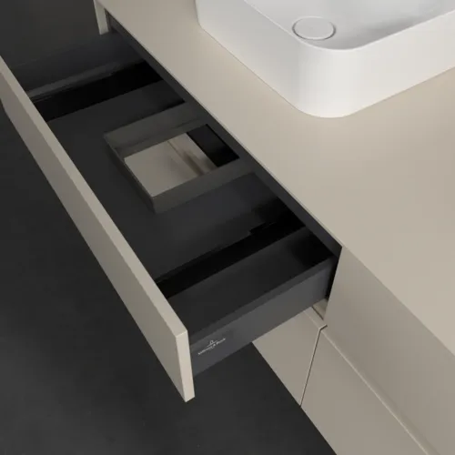 Bild von VILLEROY BOCH Collaro Waschbeckenunterschrank, mit Beleuchtung, 4 Auszüge, 1600 x 548 x 500 mm, Cashmere Grey / Cashmere Grey #C107B0VN