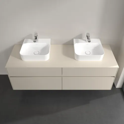 Bild von VILLEROY BOCH Collaro Waschbeckenunterschrank, mit Beleuchtung, 4 Auszüge, 1600 x 548 x 500 mm, Cashmere Grey / Cashmere Grey #C107B0VN