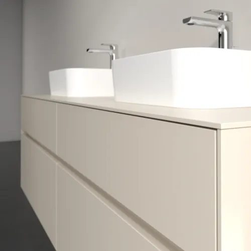 Bild von VILLEROY BOCH Collaro Waschbeckenunterschrank, mit Beleuchtung, 4 Auszüge, 1600 x 548 x 500 mm, Cashmere Grey / Cashmere Grey #C107B0VN
