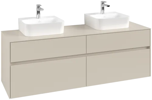 Bild von VILLEROY BOCH Collaro Waschbeckenunterschrank, mit Beleuchtung, 4 Auszüge, 1600 x 548 x 500 mm, Cashmere Grey / Cashmere Grey #C107B0VN
