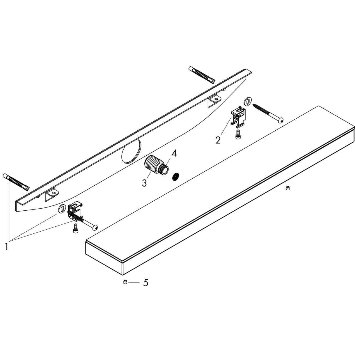 Bild von HANSGROHE Rainfinity Shoulder shower 500 1jet with shower shelf Matt White 26243700