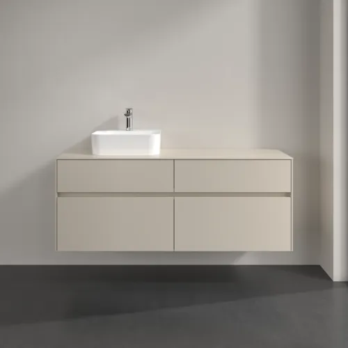 Bild von VILLEROY BOCH Collaro Waschbeckenunterschrank, 4 Auszüge, 1400 x 548 x 500 mm, Cashmere Grey / Cashmere Grey #C10100VN