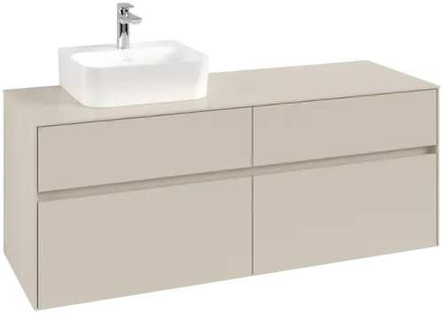 Bild von VILLEROY BOCH Collaro Waschbeckenunterschrank, 4 Auszüge, 1400 x 548 x 500 mm, Cashmere Grey / Cashmere Grey #C10100VN
