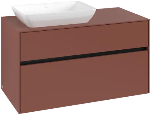 Bild von VILLEROY BOCH Collaro Waschbeckenunterschrank, 2 Auszüge, 1000 x 548 x 500 mm, Wine Red / Wine Red #C11000AH