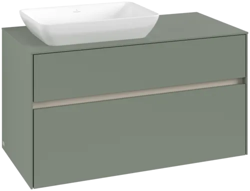 Bild von VILLEROY BOCH Collaro Waschbeckenunterschrank, 2 Auszüge, 1000 x 548 x 500 mm, Soft Green / Soft Green #C11000AF