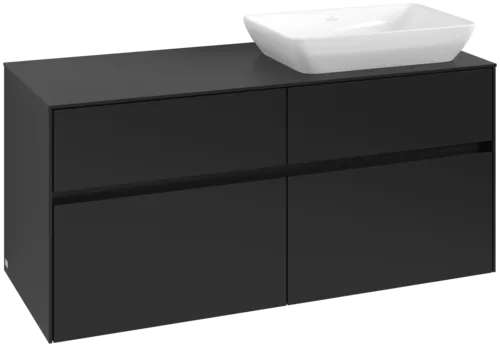 Bild von VILLEROY BOCH Collaro Waschbeckenunterschrank, mit Beleuchtung, 4 Auszüge, 1200 x 548 x 500 mm, Volcano Black / Volcano Black #C114B0VL