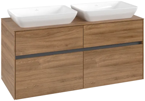 Bild von VILLEROY BOCH Collaro Waschbeckenunterschrank, 4 Auszüge, 1200 x 548 x 500 mm, Kansas Oak / Kansas Oak #C11500RH