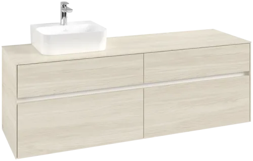Obrázek VILLEROY BOCH Toaletní skříňka Collaro, 4 výsuvy, 1600 x 548 x 500 mm, bílý dub / bílý dub #C10500AA