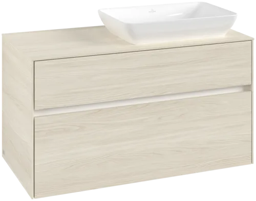 Bild von VILLEROY BOCH Collaro Waschbeckenunterschrank, 2 Auszüge, 1000 x 548 x 500 mm, White Oak / White Oak #C11100AA