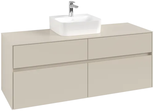 Bild von VILLEROY BOCH Collaro Waschbeckenunterschrank, 4 Auszüge, 1400 x 548 x 500 mm, Cashmere Grey / Cashmere Grey #C10000VN
