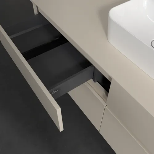 Bild von VILLEROY BOCH Collaro Waschbeckenunterschrank, 4 Auszüge, 1400 x 548 x 500 mm, Cashmere Grey / Cashmere Grey #C10000VN