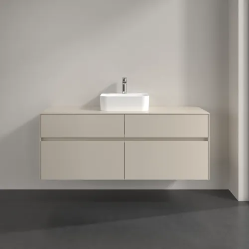 Bild von VILLEROY BOCH Collaro Waschbeckenunterschrank, 4 Auszüge, 1400 x 548 x 500 mm, Cashmere Grey / Cashmere Grey #C10000VN