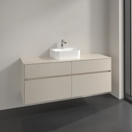 Bild von VILLEROY BOCH Collaro Waschbeckenunterschrank, 4 Auszüge, 1400 x 548 x 500 mm, Cashmere Grey / Cashmere Grey #C10000VN