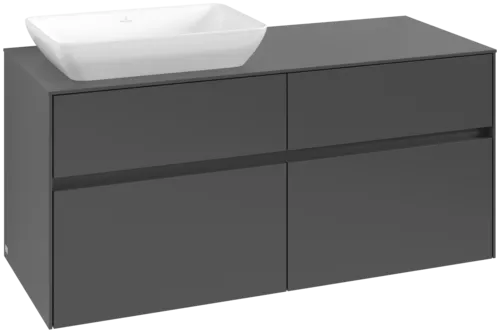 Bild von VILLEROY BOCH Collaro Waschbeckenunterschrank, mit Beleuchtung, 4 Auszüge, 1200 x 548 x 500 mm, Graphite / Graphite #C113B0VR