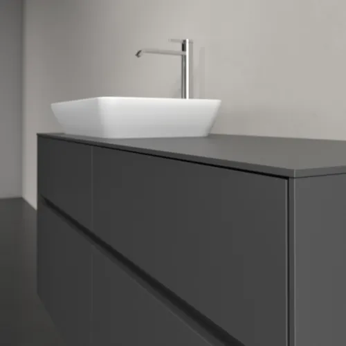 Picture of VILLEROY BOCH Collaro Vanity unit, with lighting, 4 pull-out compartments, 1200 x 548 x 500 mm, Graphite / Graphite #C113B0VR