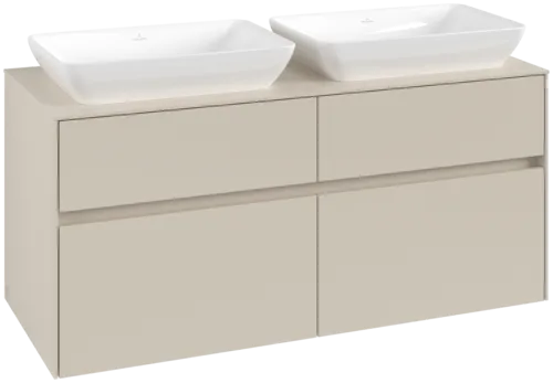 Bild von VILLEROY BOCH Collaro Waschbeckenunterschrank, 4 Auszüge, 1200 x 548 x 500 mm, Cashmere Grey / Cashmere Grey #C11500VN