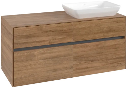 Bild von VILLEROY BOCH Collaro Waschbeckenunterschrank, 4 Auszüge, 1200 x 548 x 500 mm, Kansas Oak / Kansas Oak #C11400RH