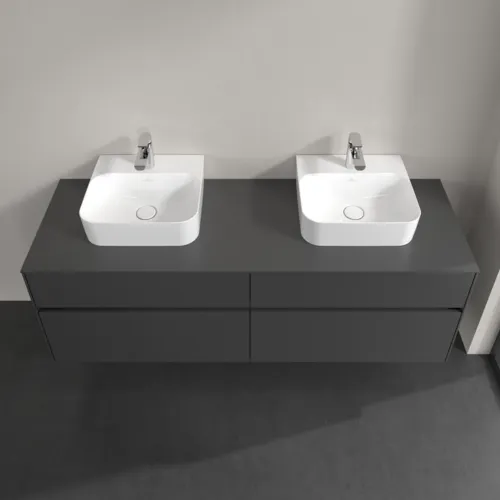 Bild von VILLEROY BOCH Collaro Waschbeckenunterschrank, 4 Auszüge, 1600 x 548 x 500 mm, Graphite / Graphite #C10700VR