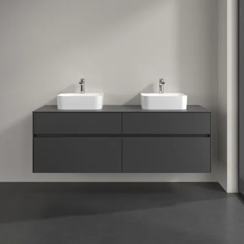 Bild von VILLEROY BOCH Collaro Waschbeckenunterschrank, 4 Auszüge, 1600 x 548 x 500 mm, Graphite / Graphite #C10700VR