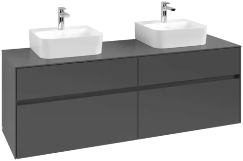Bild von VILLEROY BOCH Collaro Waschbeckenunterschrank, 4 Auszüge, 1600 x 548 x 500 mm, Graphite / Graphite #C10700VR