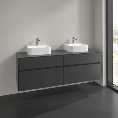 Bild von VILLEROY BOCH Collaro Waschbeckenunterschrank, 4 Auszüge, 1600 x 548 x 500 mm, Graphite / Graphite #C10700VR