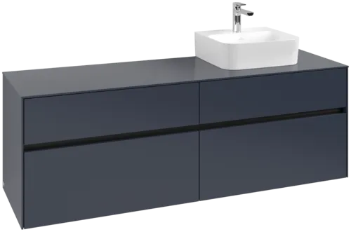 Bild von VILLEROY BOCH Collaro Waschbeckenunterschrank, mit Beleuchtung, 4 Auszüge, 1600 x 548 x 500 mm, Marine Blue / Marine Blue #C106B0VQ