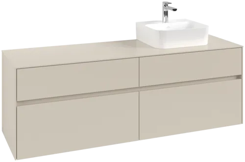 Bild von VILLEROY BOCH Collaro Waschbeckenunterschrank, mit Beleuchtung, 4 Auszüge, 1600 x 548 x 500 mm, Cashmere Grey / Cashmere Grey #C106B0VN
