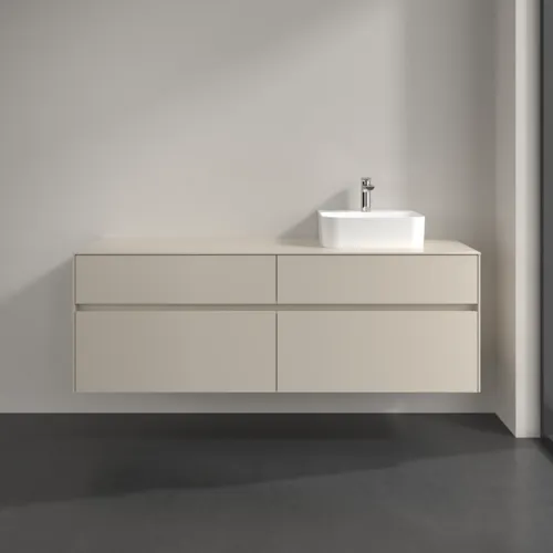 Bild von VILLEROY BOCH Collaro Waschbeckenunterschrank, mit Beleuchtung, 4 Auszüge, 1600 x 548 x 500 mm, Cashmere Grey / Cashmere Grey #C106B0VN
