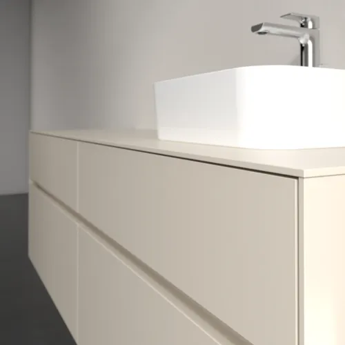 Bild von VILLEROY BOCH Collaro Waschbeckenunterschrank, mit Beleuchtung, 4 Auszüge, 1600 x 548 x 500 mm, Cashmere Grey / Cashmere Grey #C106B0VN