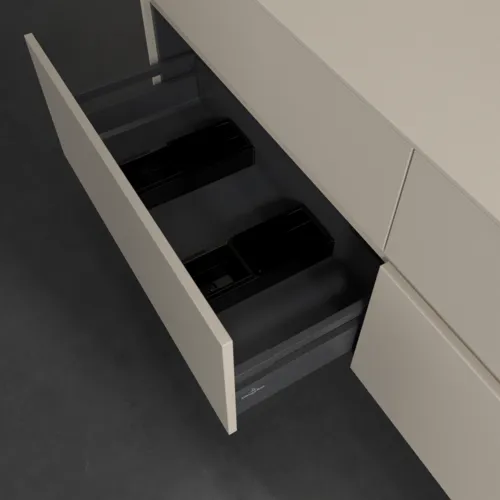 Bild von VILLEROY BOCH Collaro Waschbeckenunterschrank, mit Beleuchtung, 4 Auszüge, 1600 x 548 x 500 mm, Cashmere Grey / Cashmere Grey #C106B0VN
