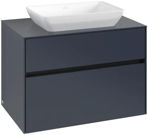 Bild von VILLEROY BOCH Collaro Waschbeckenunterschrank, 2 Auszüge, 800 x 548 x 500 mm, Marine Blue / Marine Blue #C10800VQ