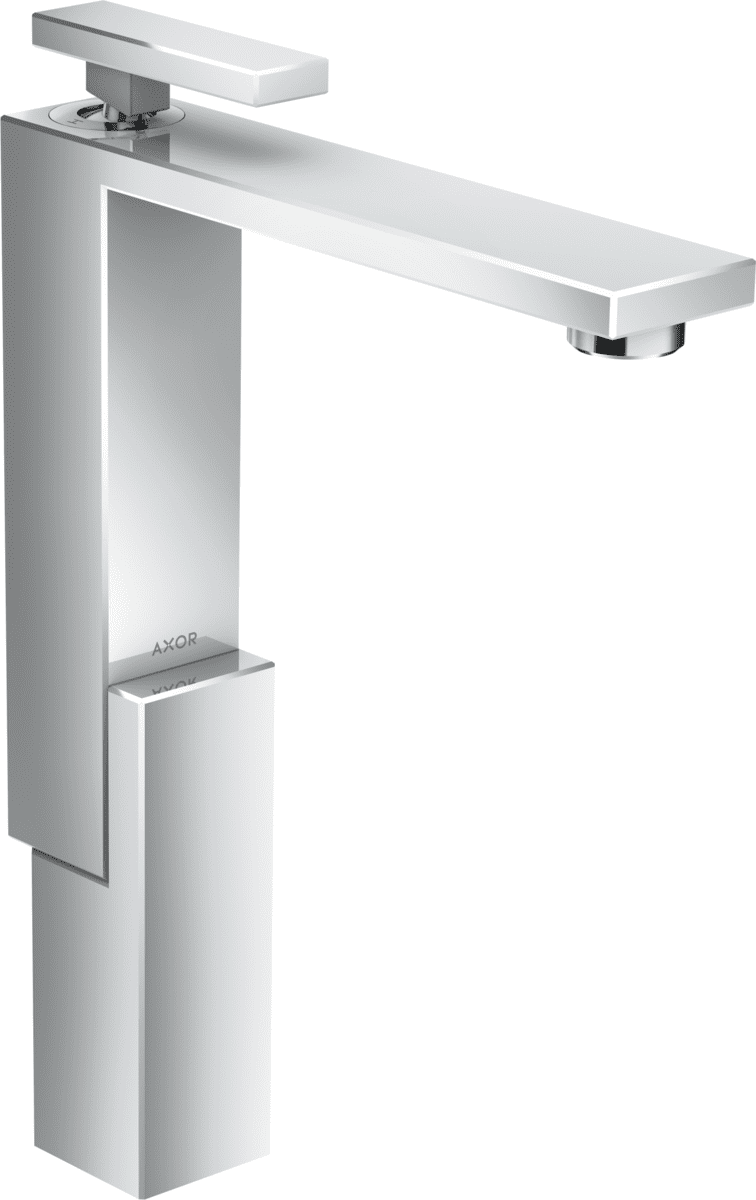 Bild von HANSGROHE AXOR Edge Einhebel-Waschtischmischer 280 für Aufsatzwaschtische mit Push-Open Ablaufgarnitur #46030000 - Chrom