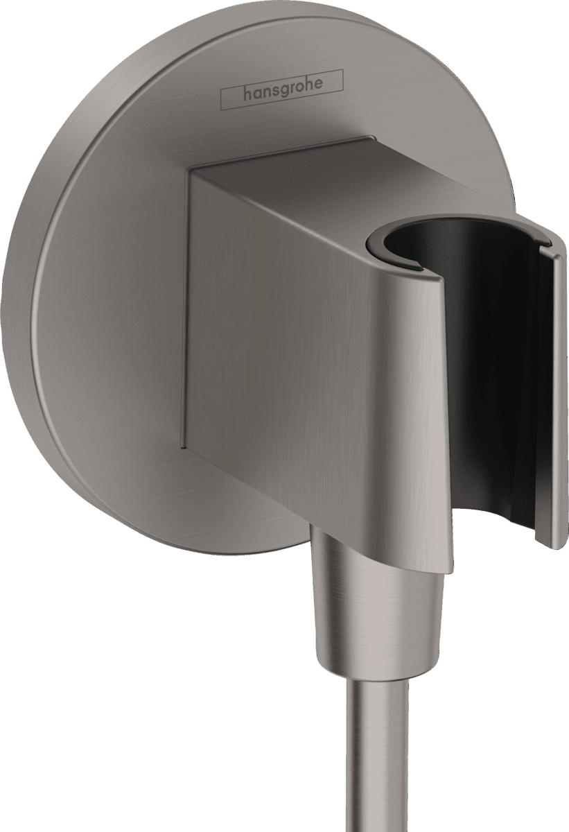 Bild von HANSGROHE FixFit S Wandanschluss mit Brausehalter #26888340 - Brushed Black Chrome