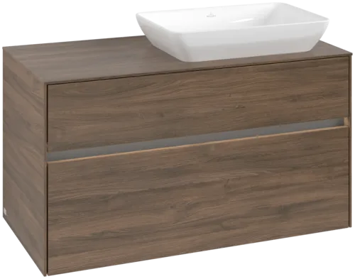 Bild von VILLEROY BOCH Collaro Waschbeckenunterschrank, mit Beleuchtung, 2 Auszüge, 1000 x 548 x 500 mm, Arizona Oak / Arizona Oak #C111B0VH