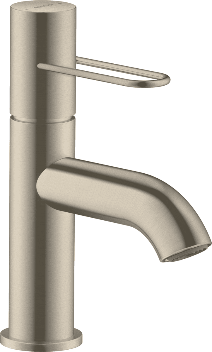 Picture of HANSGROHE AXOR Uno single-lever basin mixer 70 with lever handle and pop-up waste #38021820 - Brushed nickel