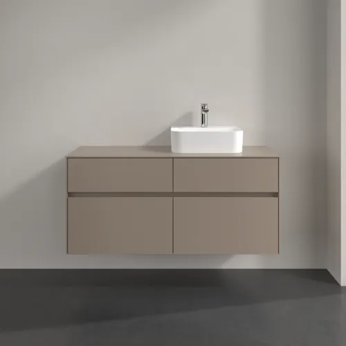 Obrázek VILLEROY BOCH Toaletní skříňka Collaro, 4 výsuvy, 1200 x 548 x 500 mm, taupe / taupe #C09900VM