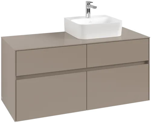 Obrázek VILLEROY BOCH Toaletní skříňka Collaro, 4 výsuvy, 1200 x 548 x 500 mm, taupe / taupe #C09900VM