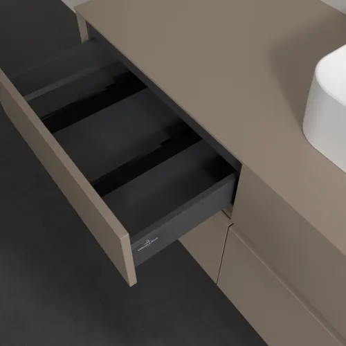 Obrázek VILLEROY BOCH Toaletní skříňka Collaro, 4 výsuvy, 1200 x 548 x 500 mm, taupe / taupe #C09900VM