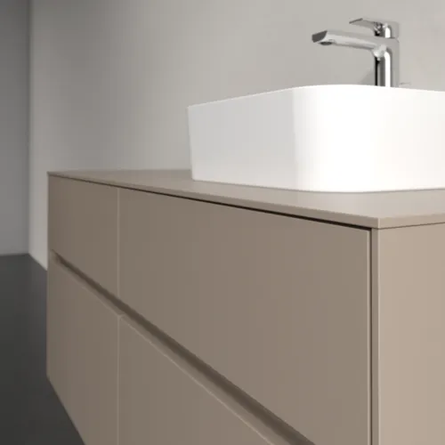 Obrázek VILLEROY BOCH Toaletní skříňka Collaro, 4 výsuvy, 1200 x 548 x 500 mm, taupe / taupe #C09900VM