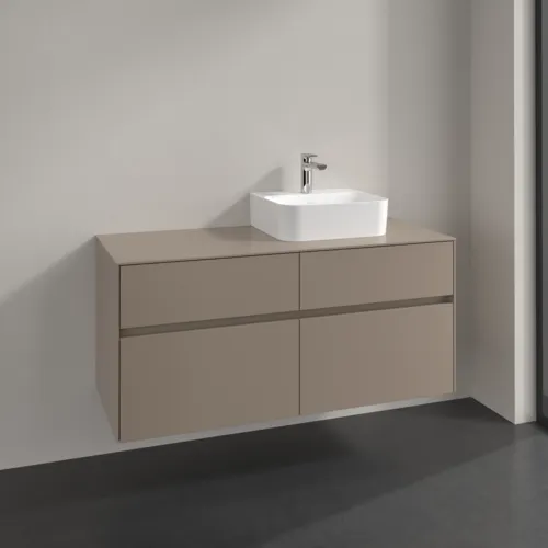 Obrázek VILLEROY BOCH Toaletní skříňka Collaro, 4 výsuvy, 1200 x 548 x 500 mm, taupe / taupe #C09900VM
