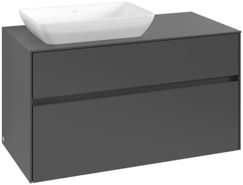 Bild von VILLEROY BOCH Collaro Waschbeckenunterschrank, 2 Auszüge, 1000 x 548 x 500 mm, Graphite / Graphite #C11000VR