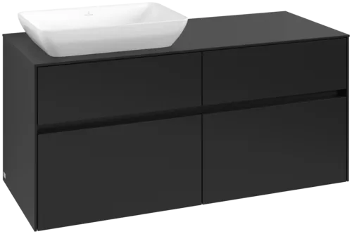 Bild von VILLEROY BOCH Collaro Waschbeckenunterschrank, 4 Auszüge, 1200 x 548 x 500 mm, Volcano Black / Volcano Black #C11300VL