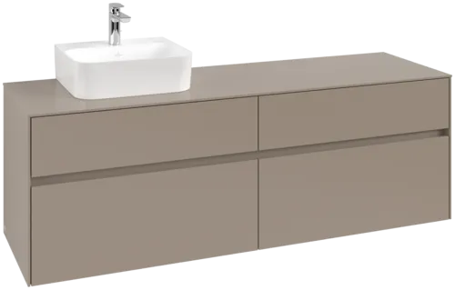 Bild von VILLEROY BOCH Collaro Waschbeckenunterschrank, 4 Auszüge, 1600 x 548 x 500 mm, Taupe / Taupe #C10500VM