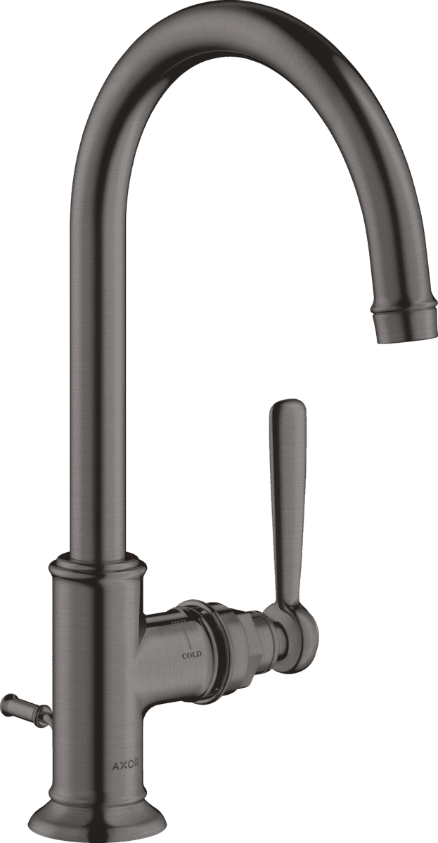 Bild von HANSGROHE AXOR Montreux Einhebel-Waschtischmischer 210 mit Hebelgriff und Zugstangen-Ablaufgarnitur #16517340 - Brushed Black Chrome