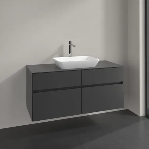 Obrázek VILLEROY BOCH Collaro toaletní skříňka, 4 výsuvy, 1200 x 548 x 500 mm, Grafit / Grafit #C11200VR