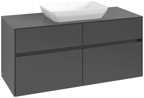 Bild von VILLEROY BOCH Collaro Waschbeckenunterschrank, 4 Auszüge, 1200 x 548 x 500 mm, Graphite / Graphite #C11200VR