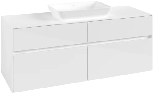 Bild von VILLEROY BOCH Collaro Waschbeckenunterschrank, 4 Auszüge, 1400 x 548 x 500 mm, Glossy White / Glossy White #C11600DH