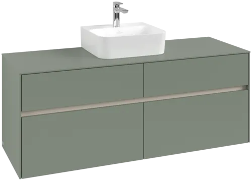 Bild von VILLEROY BOCH Collaro Waschbeckenunterschrank, 4 Auszüge, 1400 x 548 x 500 mm, Soft Green / Soft Green #C10000AF