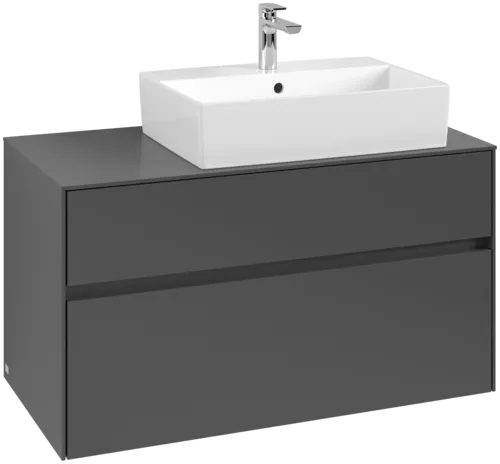 Bild von VILLEROY BOCH Collaro Waschbeckenunterschrank, 2 Auszüge, 1000 x 548 x 500 mm, Graphite / Graphite #C12700VR
